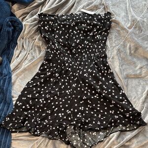 Sky and Sparrow (from Tilly’s) Black and White Floral Tube Romper